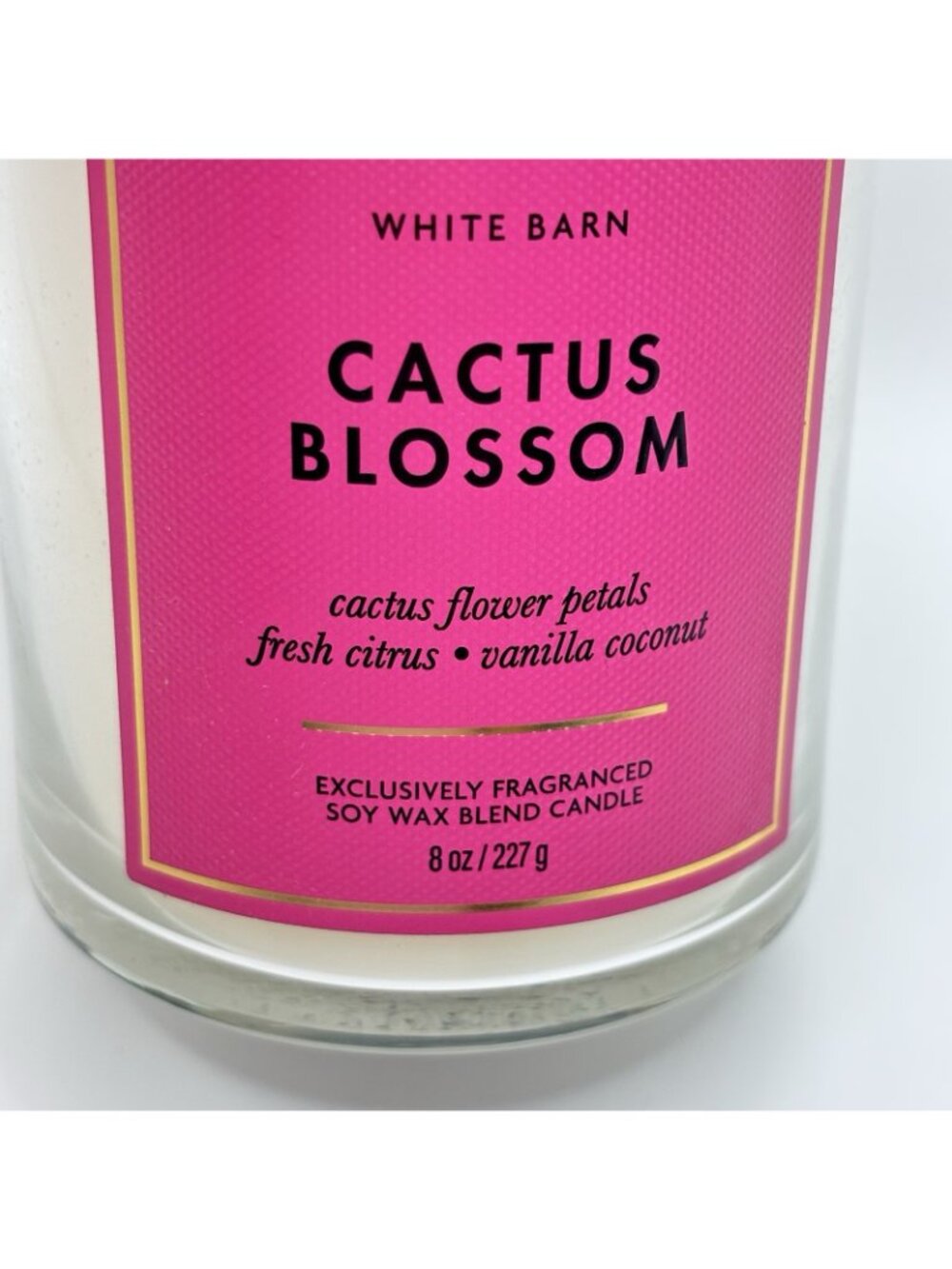 Bath & Body Works Cactus Blossom Single Wick Candle 8oz White Barn Coconut Jar - Picture 3 of 10